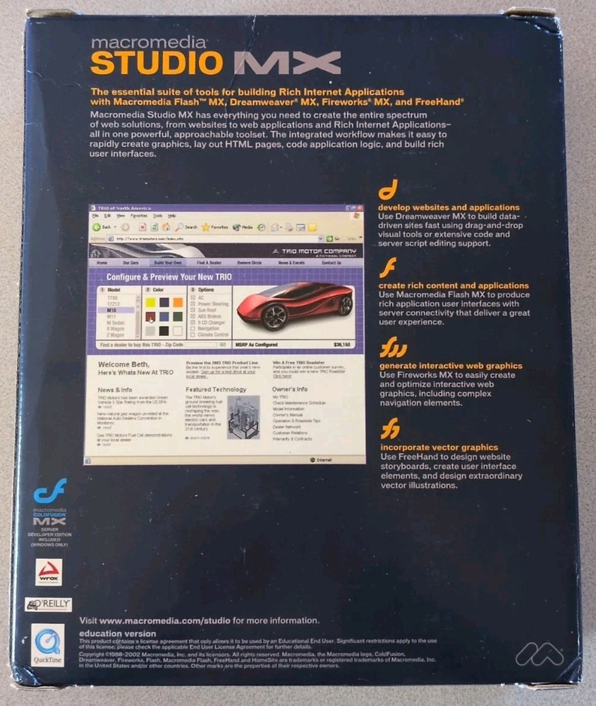 Adobe Creative Suite® 3 Web Premium, Upgrade Edition w/ Macromedia Studio MX