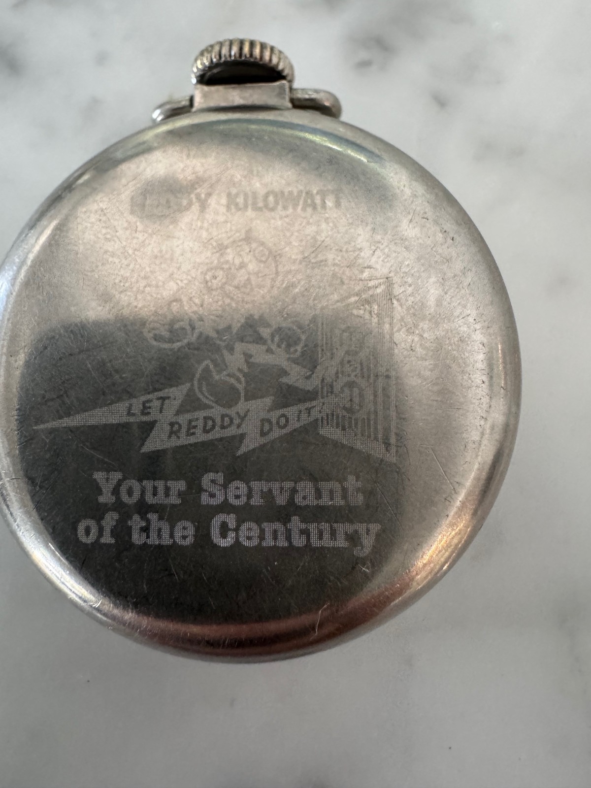 Reddy Kilowatt Vintage Pocket Watch Time Piece Still Winds and Works