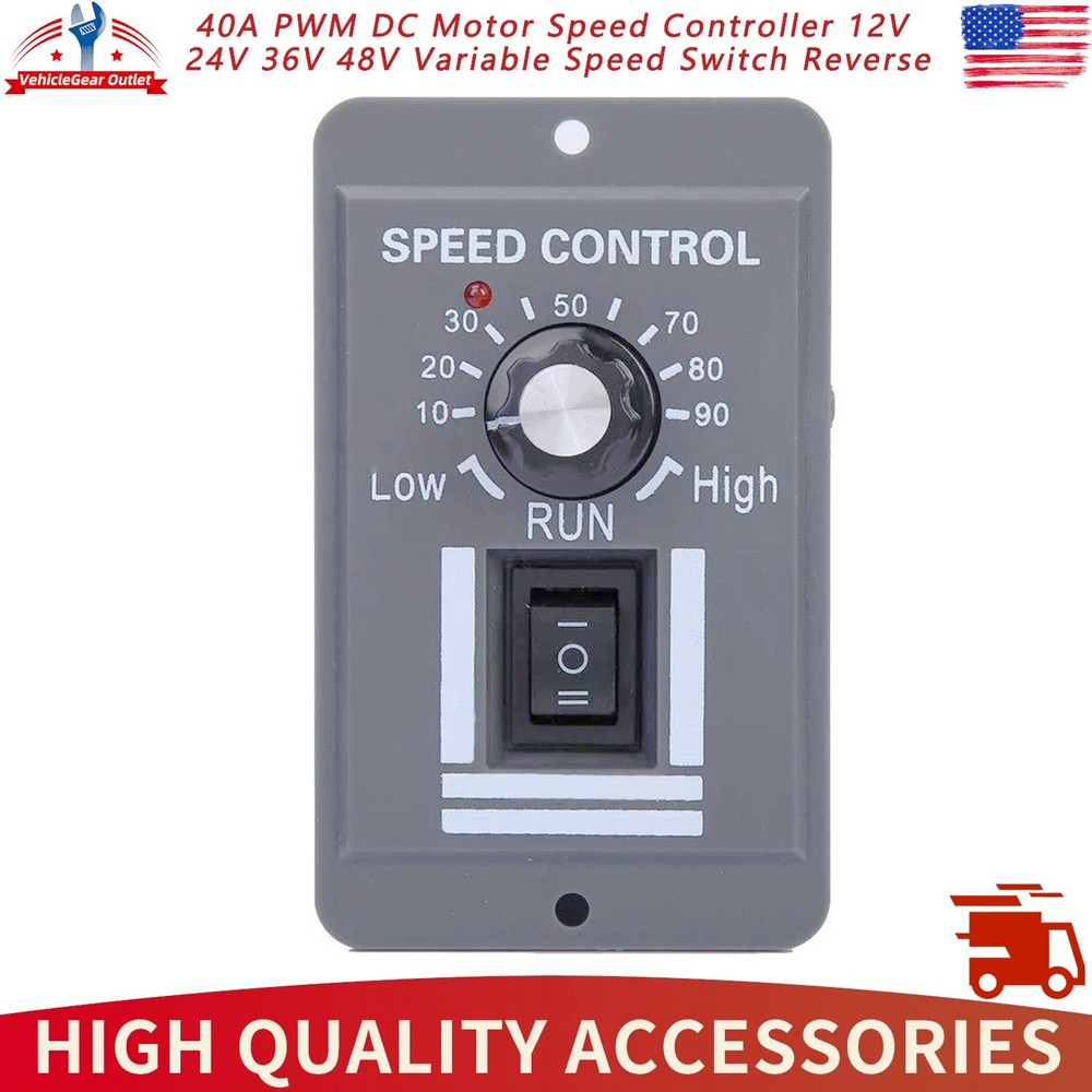 NEW PWM DC Motor Speed Controller 12V 24V 36V 48V Variable Speed Switch Reverse