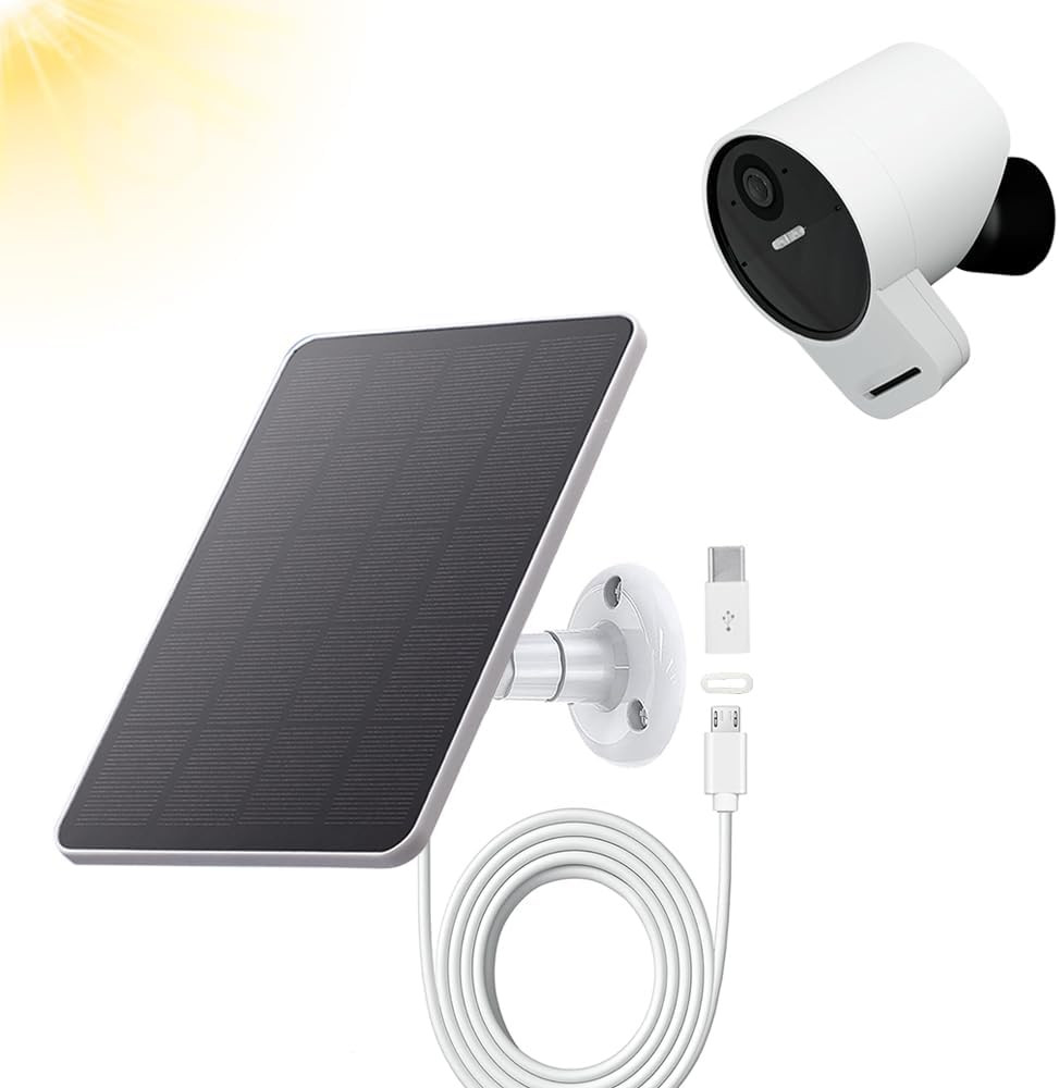 Solar Panel Compatible with Simplisafe Outdoor Camera Wireless 4W 5V Solar Pane