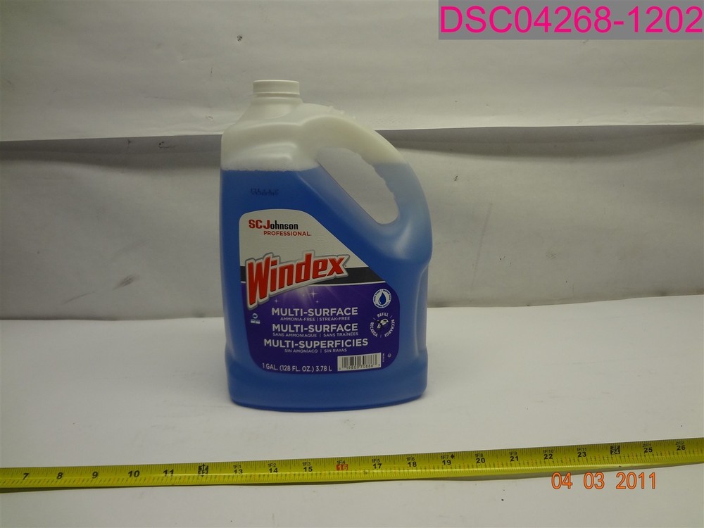 QTY=3; SC Johnson Professional Windex Multi-Surface Ammonia-Free 1 Gal.
