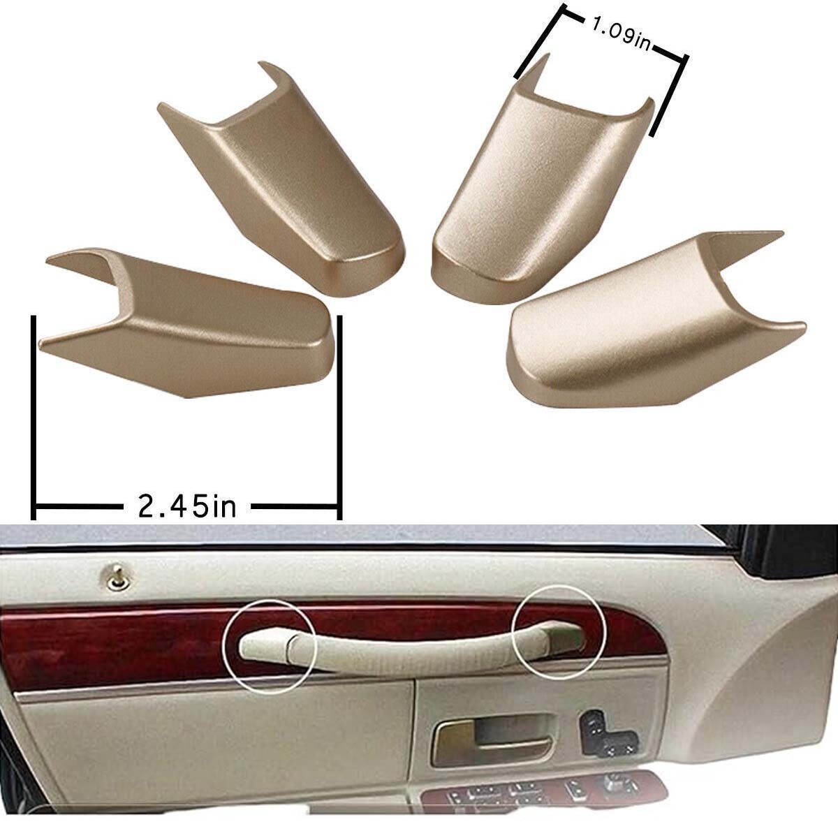4pcs Door Pull Strap End Caps Fit For Lincoln Town Car 2003-2006 2008-2011 New