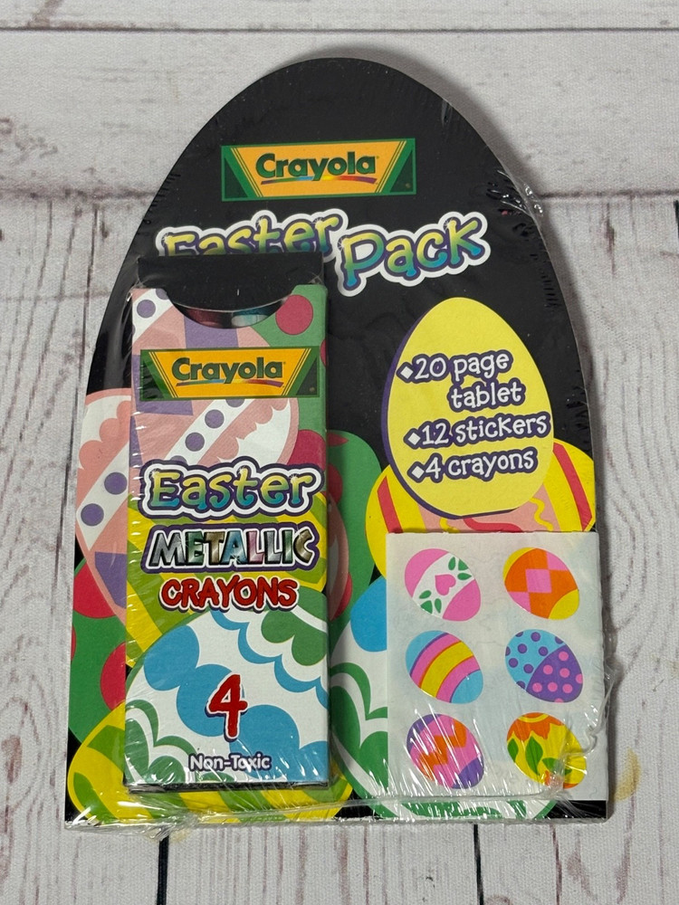 NEW/SEALED - Vintage Crayola Crayon - Easter Pack, 2001 - Stickers Tablet Crayon
