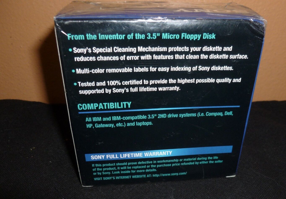 Sony 2HD Floppy Diskettes 1.44MB 10 pack - sealed box - micro floppy disk