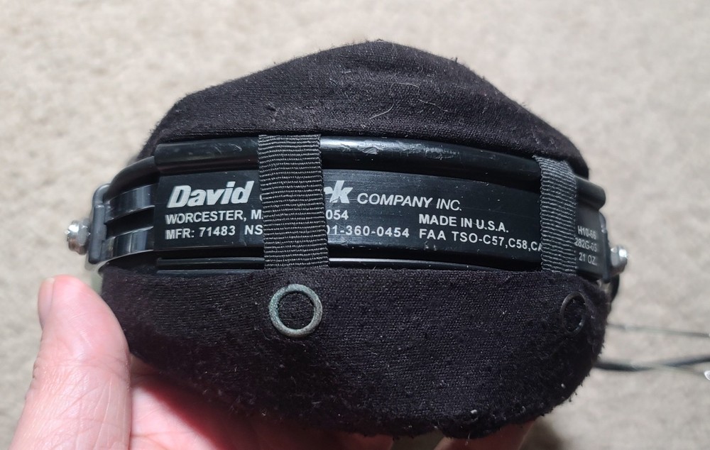 David Clark H10-66 Aviation Headset Untested