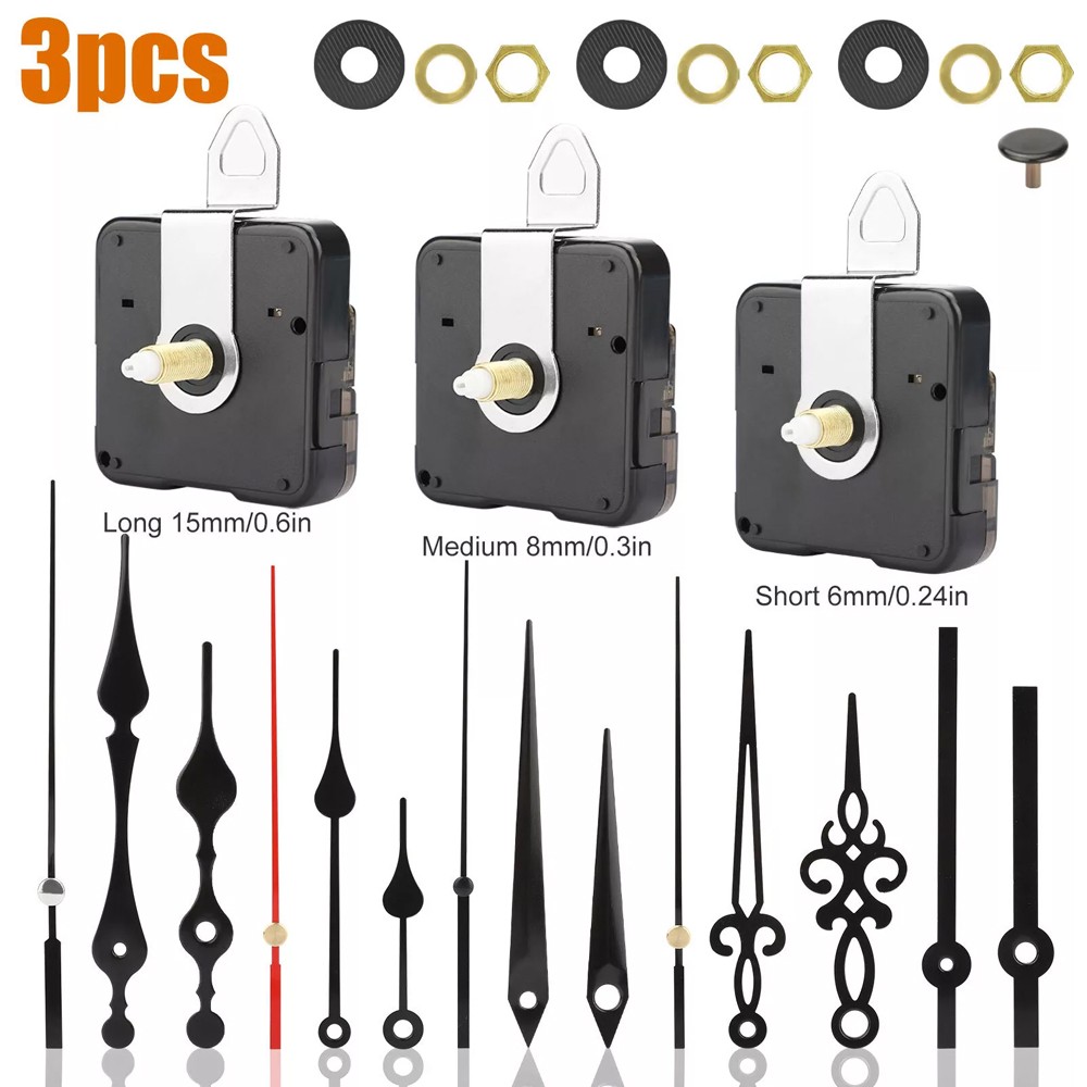 Replacement Silent Quartz Clock Movement Mechanism Battery Powered Hand Tool Kit