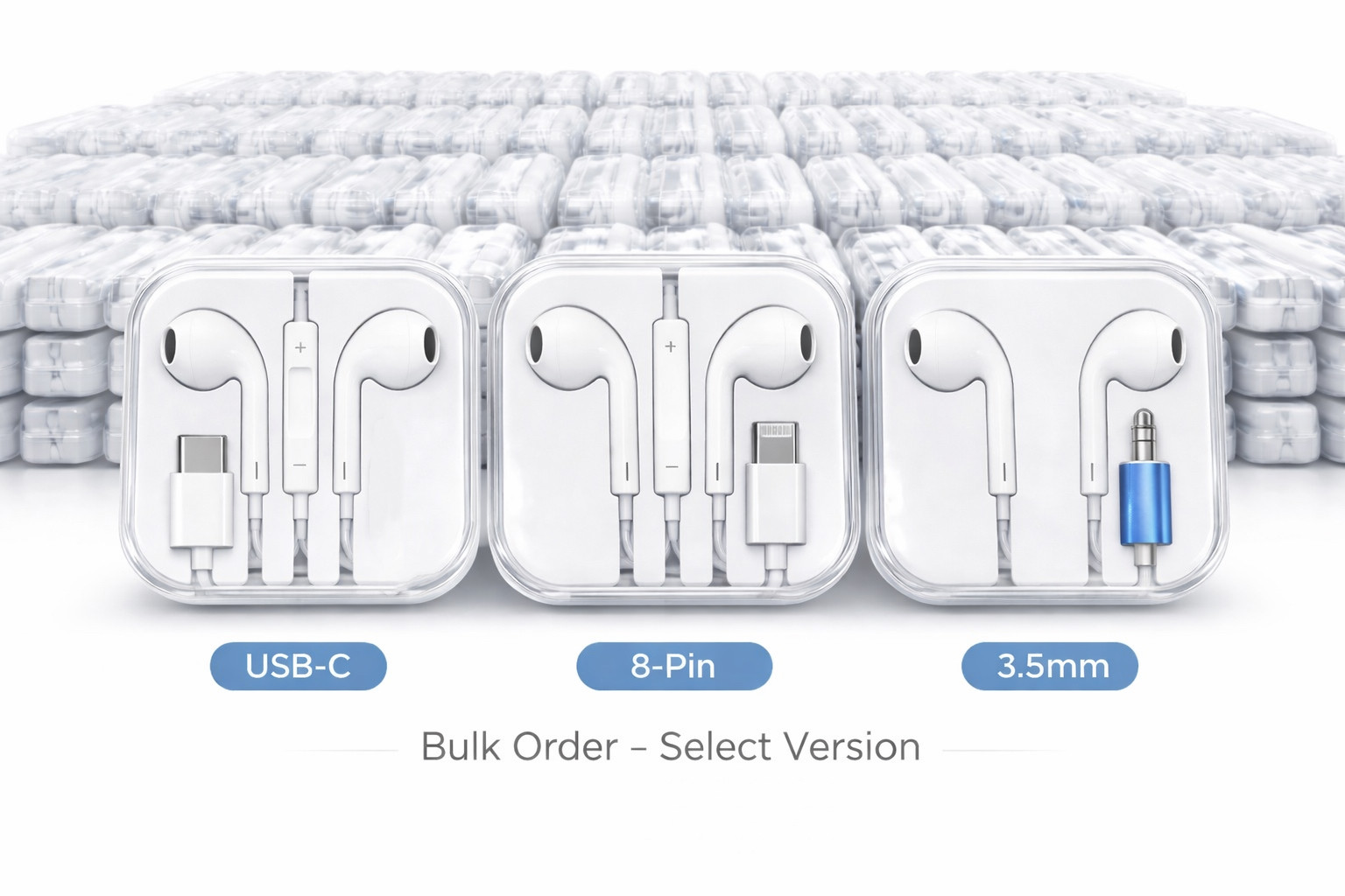 Wired Earphones for iPhone15 16 17 / 13 6s Headphones Mic USB-C/8-Pin/3.5mm LOT