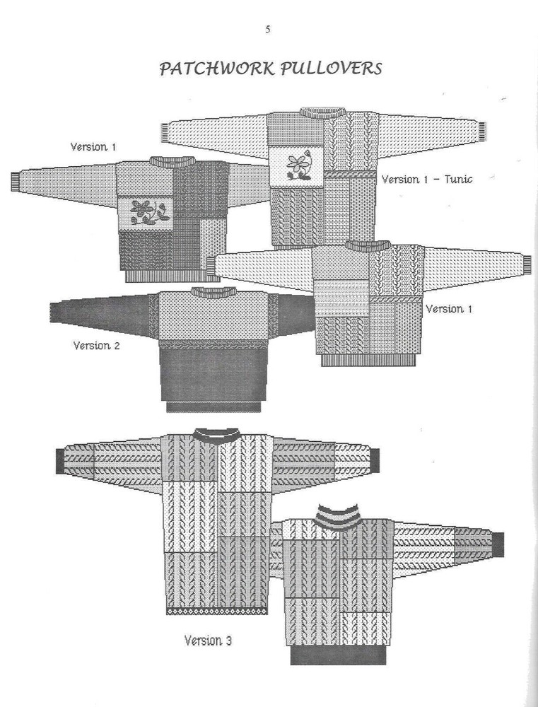 MAGIC PATCHWORK PULLOVERS Ricki Mundstock/Cables without Transferring PC & Elec