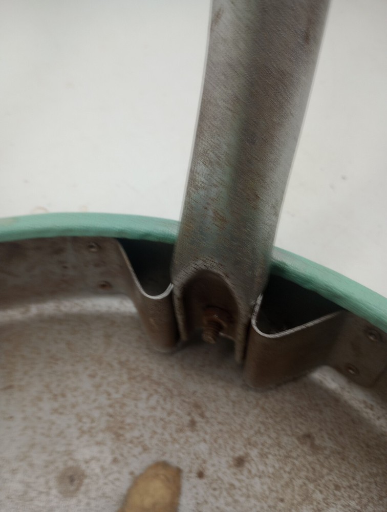 Vintage Industrial Shop Stool Round