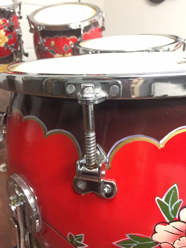 Five Tunable Five Piece Drum Set for performance