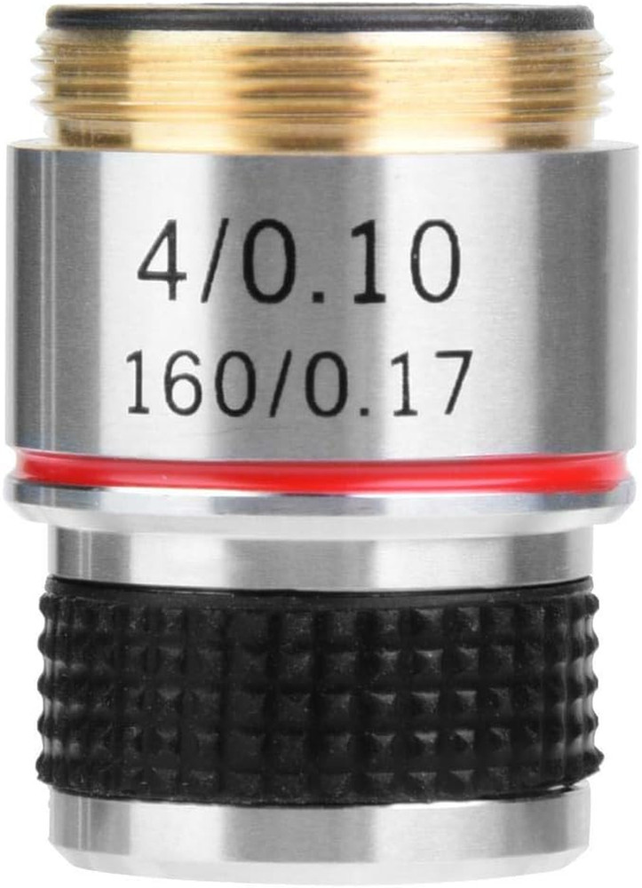 Microscope Lens,4X 185 Biological Microscope Achromatic Objectives Lens 160Mm /