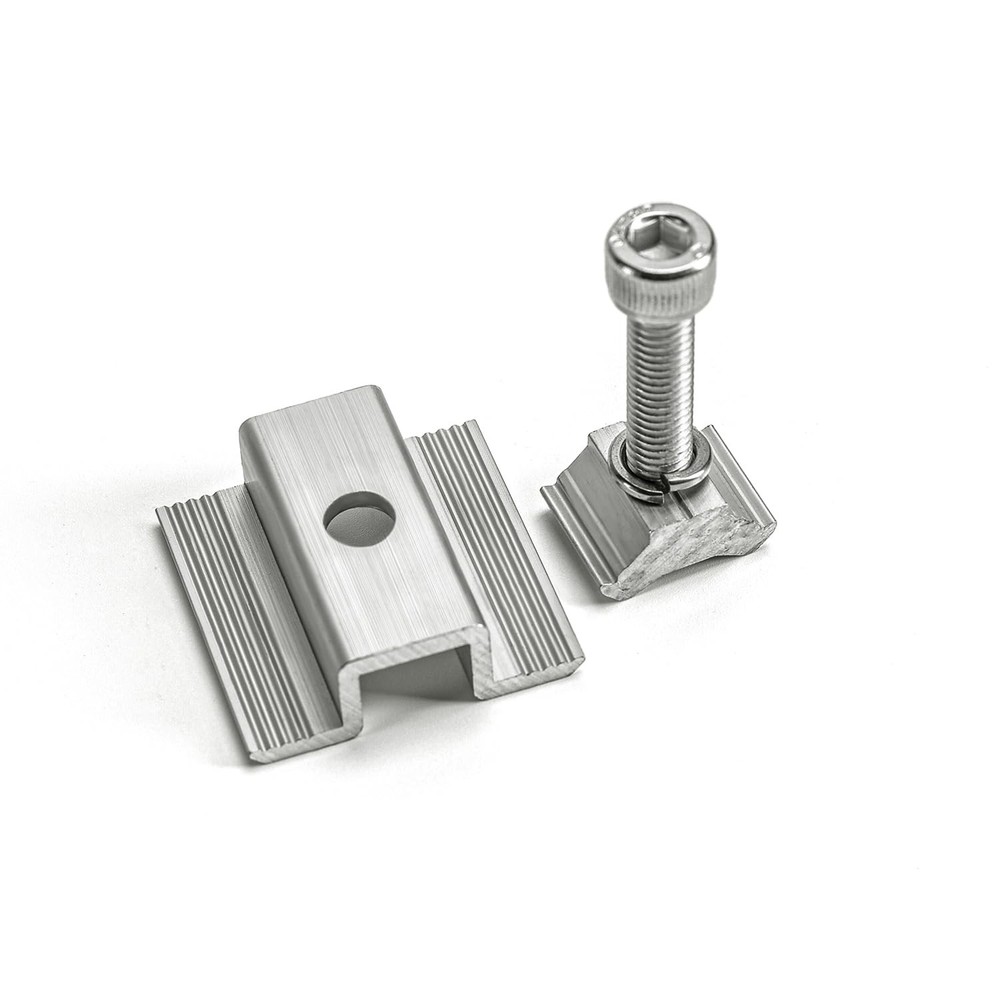Solar Panel Mounting Brackets Kit - Mid/End Clamps & Rails for Rooftop PV