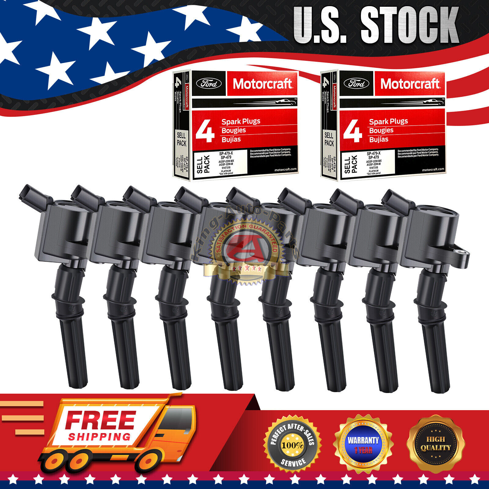 Motorcraft Spark Plug Ignition Coils for Ford E350 E250 Lincoln 5.4L SP479