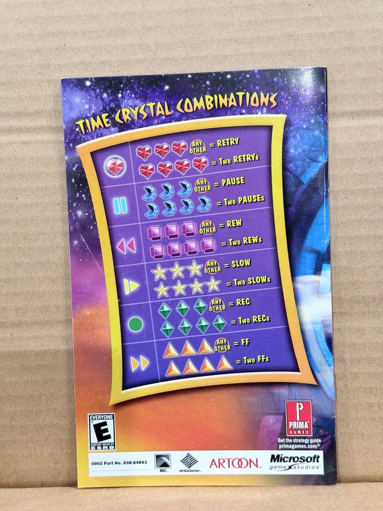Blinx The Time Sweeper Microsoft Xbox Game Manual Booklet Only No Game