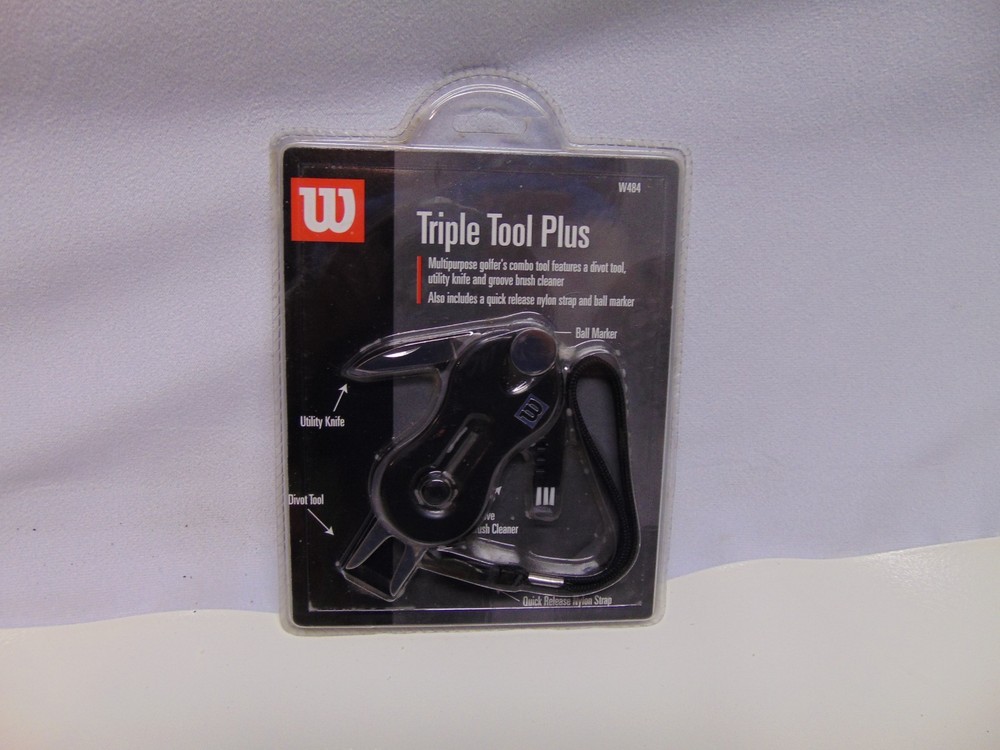 Wilson Triple Tool Plus multipurpose golfer's combo tool divot knife brush W484