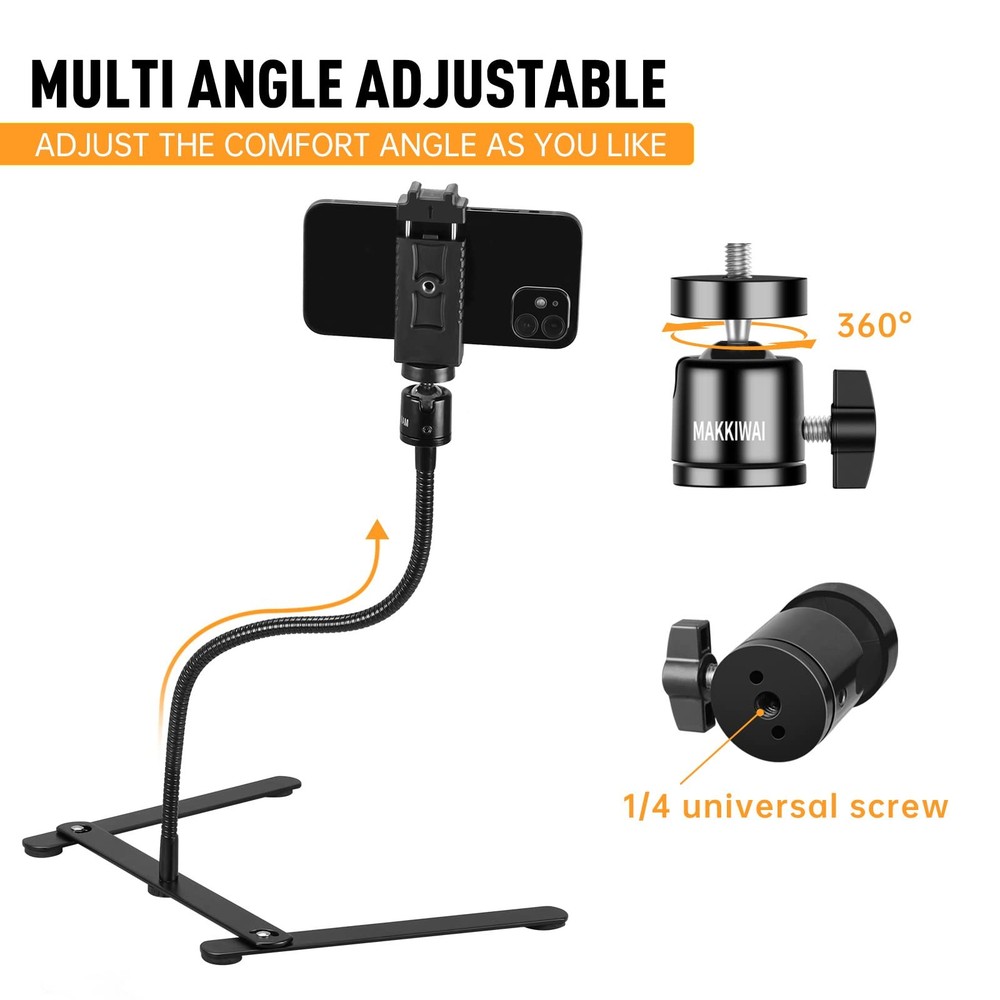 Stand for Recording, Tripod Adjustable and Solid, Overhead Mount, Fixable Goo...