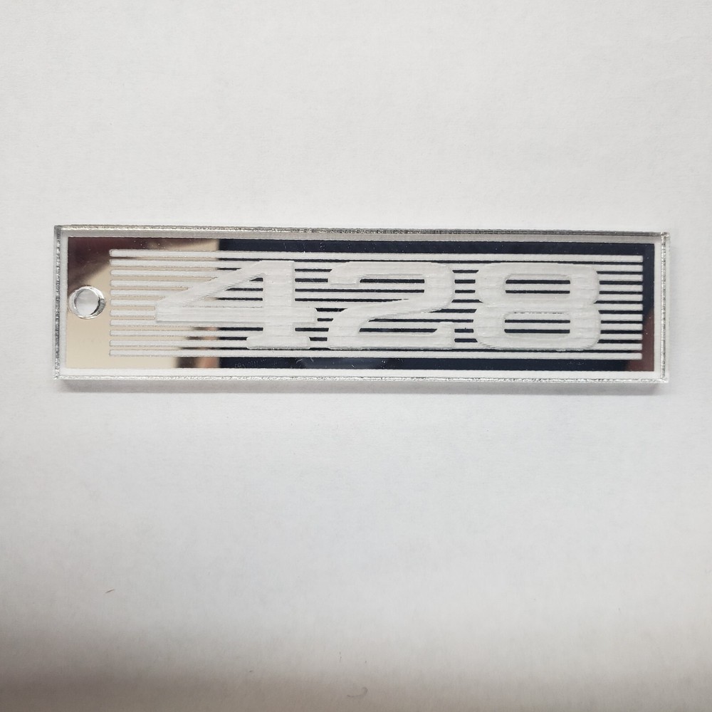 Laser Engraved Key Chain Fob Ford Engine 428