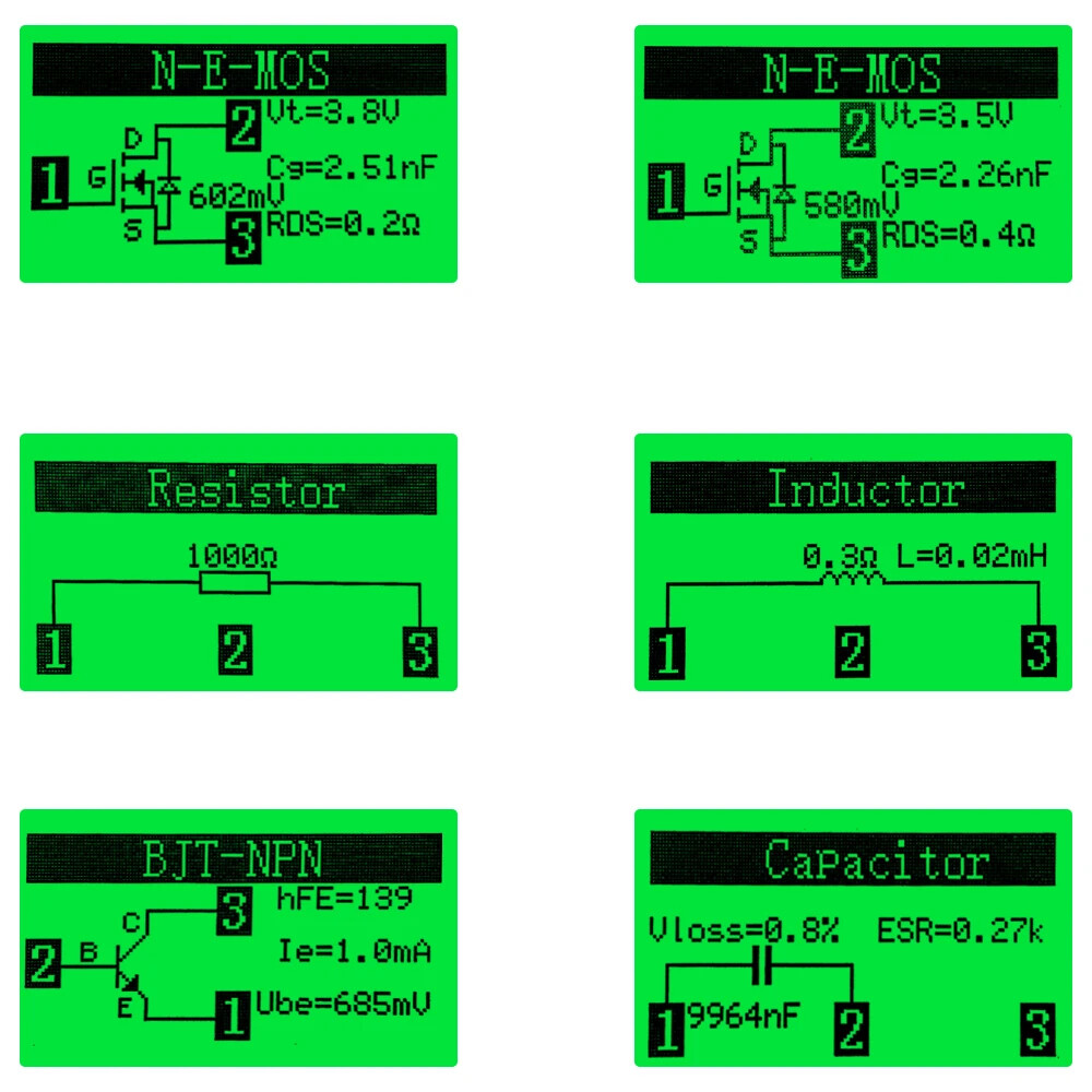 Digital Component Tester Transistor Resistor Inductor Diode Capacitor ESR Meter