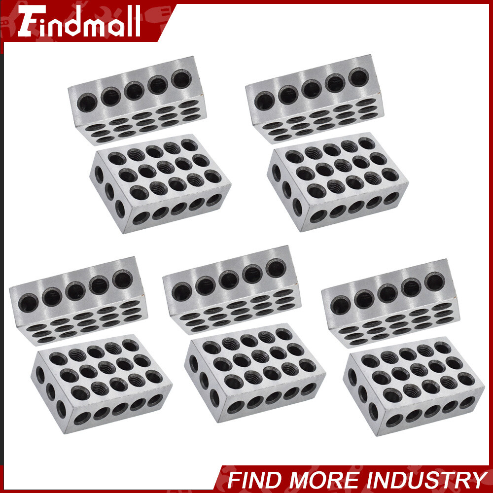 5 MATCHED PAIRS ULTRA PRECISION 1-2-3 BLOCKS 23 HOLES .0001" MACHINIST 123 New
