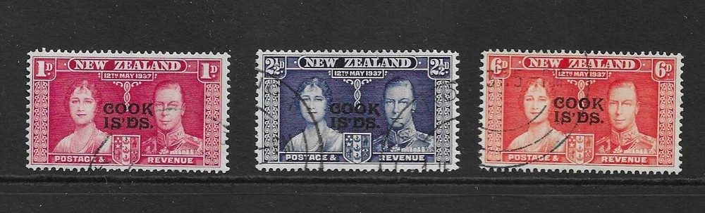 Cook Islands 1937 Coronation. Fine used