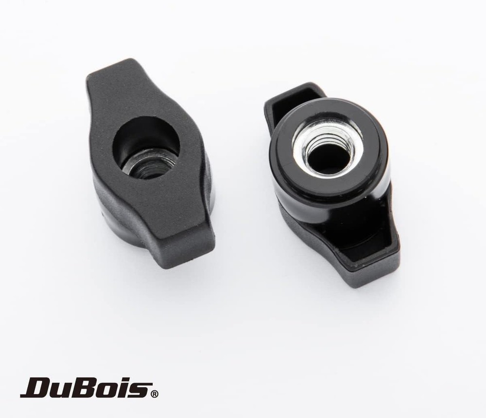 DuBois 5/16"-18 Wing Knobs 10 Pack, Clamping with 7/8 Depth, Black