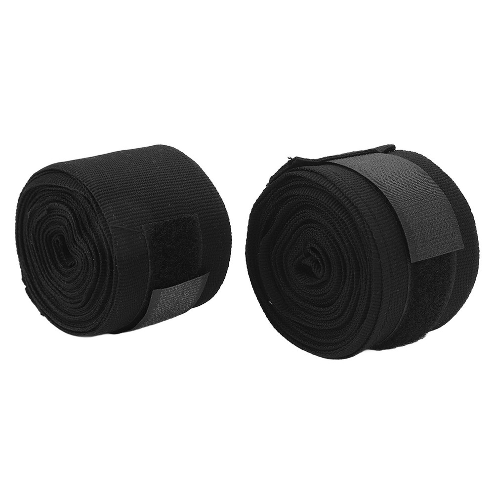 2pcs Boxing Handwraps 5m Quick Drying Hook Loop Black
