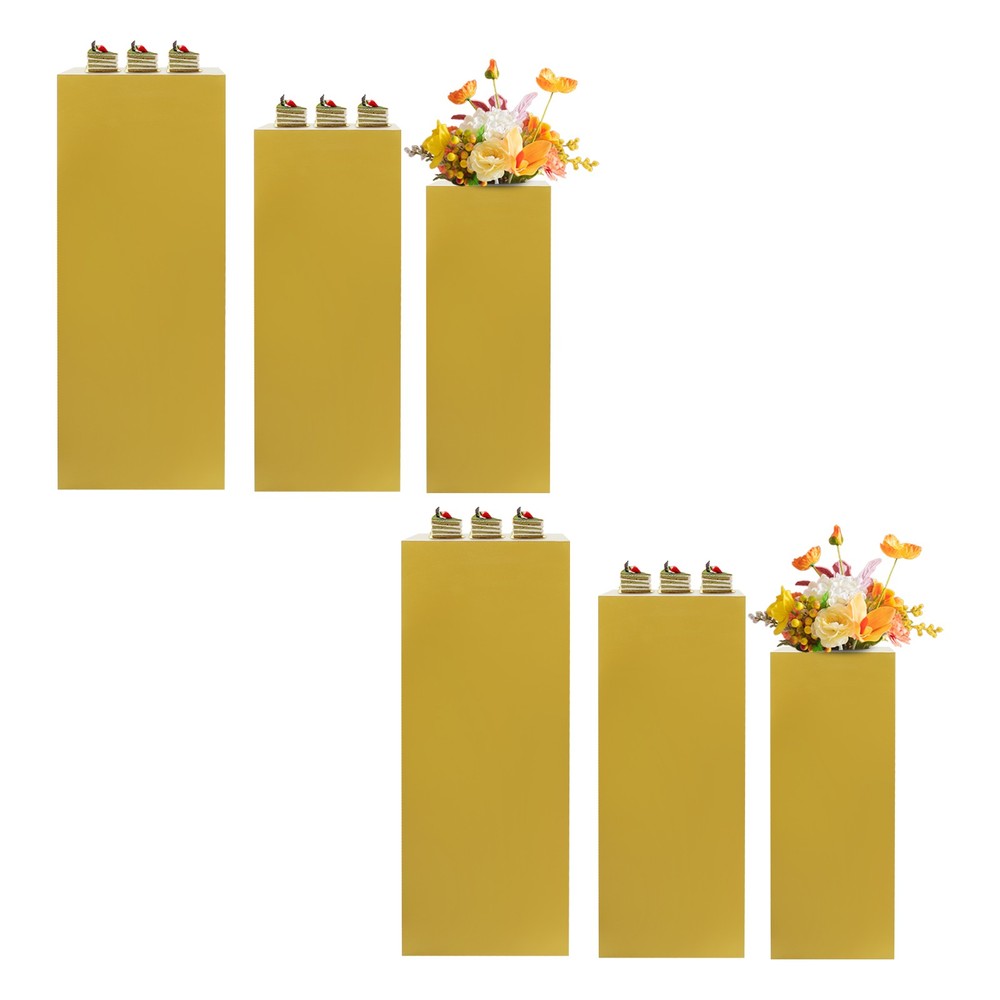 6Pcs Display Pedestal Stands Multi-function Showing Pillars for Birthday Wedding