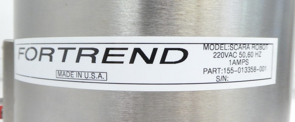 Fortrend Engineering 155-013358-001 Wafer Robot SCARA Robot Working Surplus