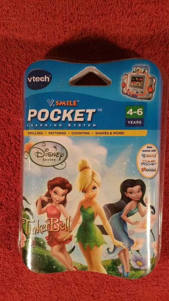 VTECH V.SMILE POCKET LEARNING SYSTEM GAME DISNEY FAIRIES TINKER BELL NEW