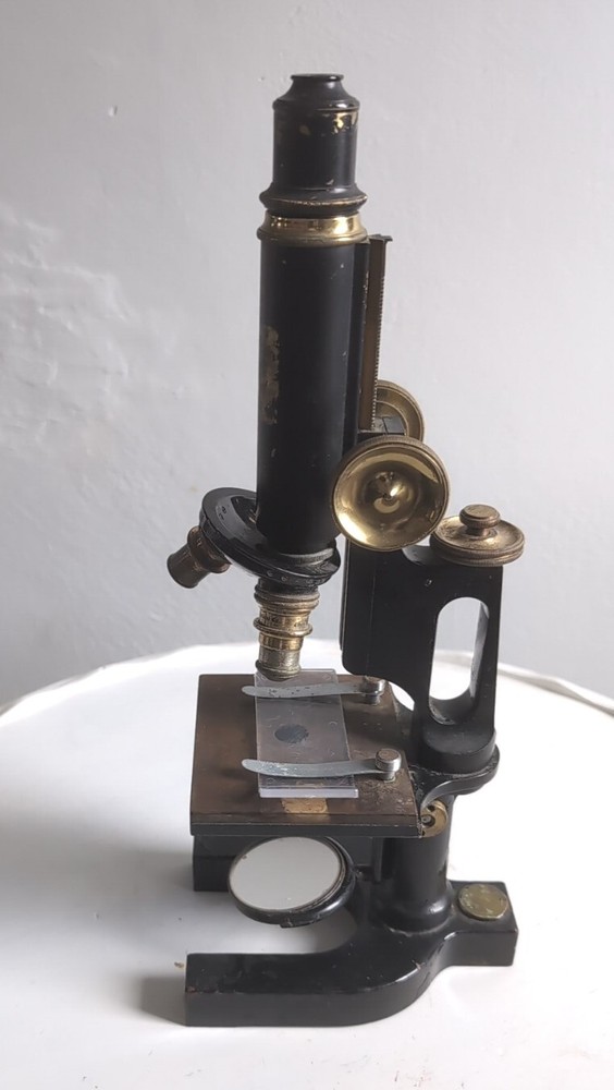 Antique 1907 Bausch & Lomb Jug Handle Microscope