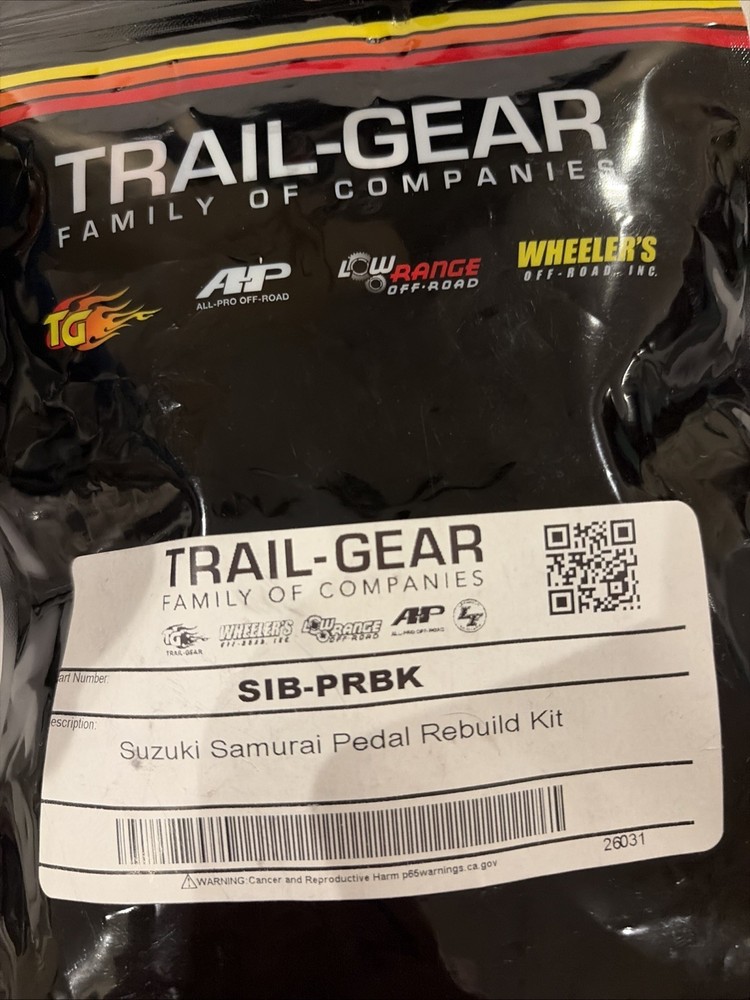 Suzuki Samurai Pedal Rebuild Kit SIB-PRBK