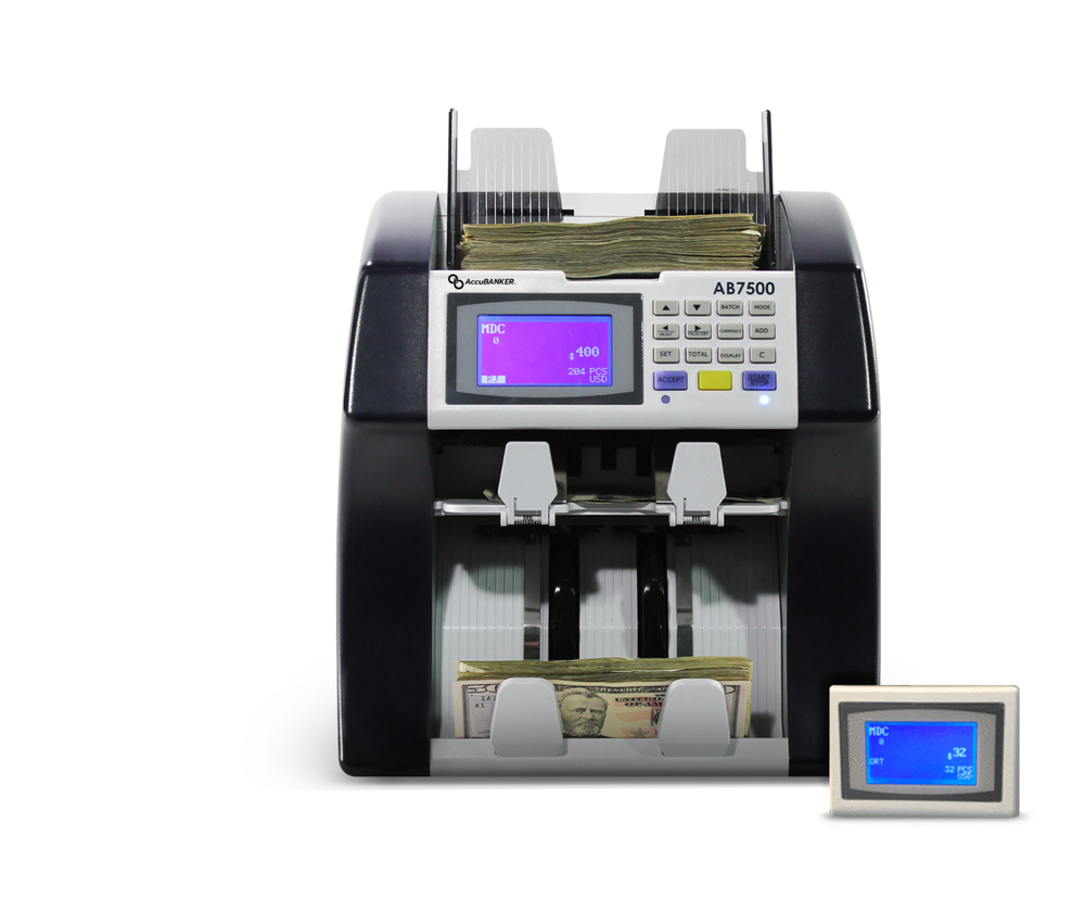 AccuBANKER AB7500 Dual-Pocket Mixed Bill Value Counter
