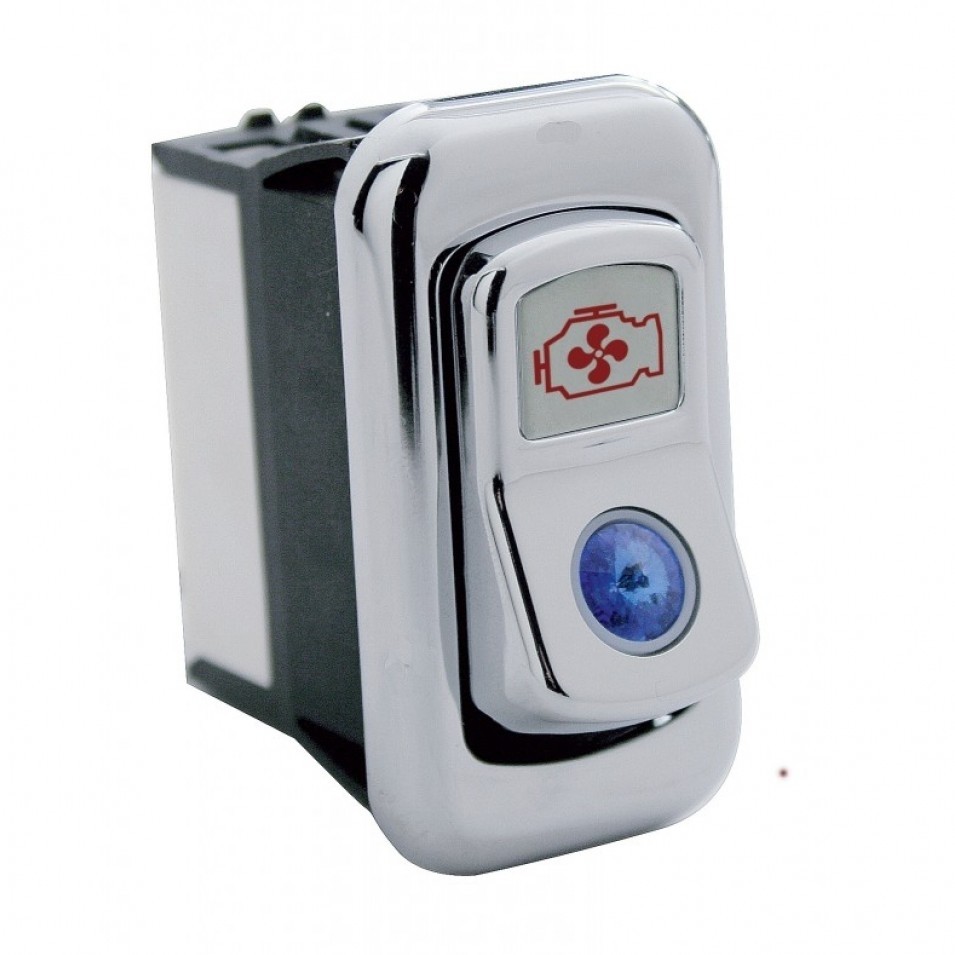 "Engine Fan" Rocker Switch Cover - Blue Diamond