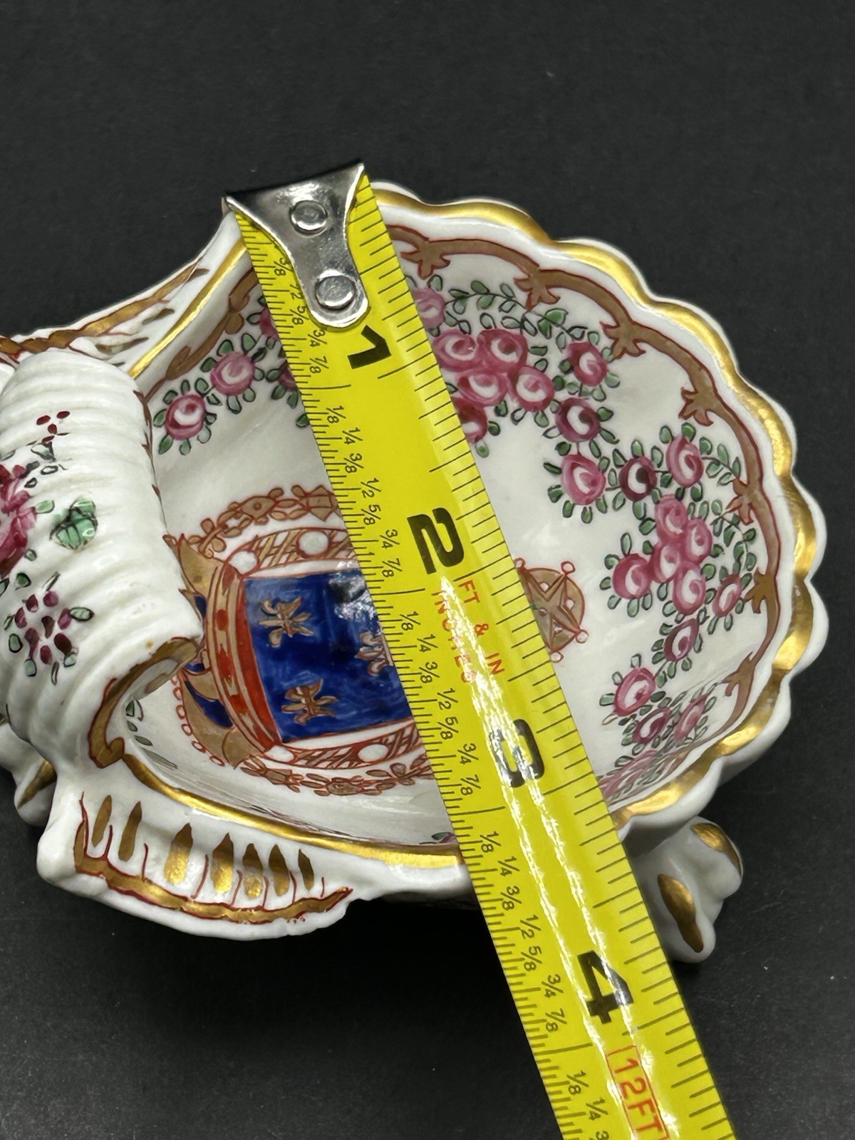 VTG Antique Samson of Paris Fotted Hand Painted Salt Cellar Trinket Dish