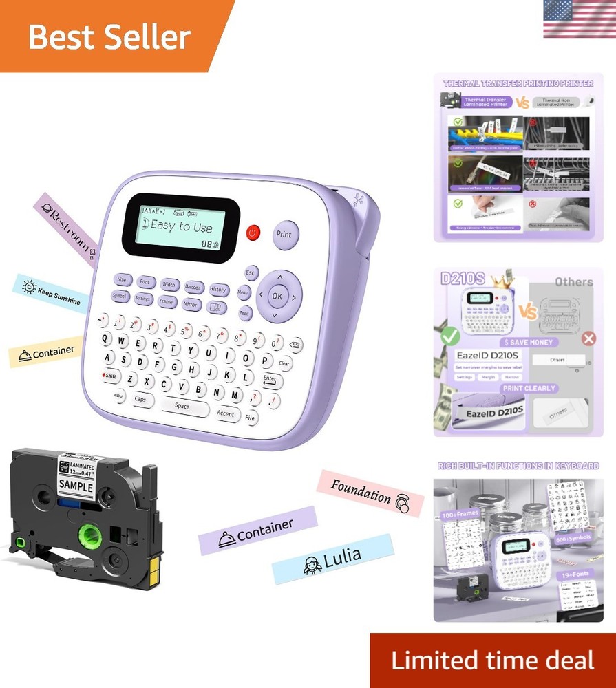 Smart & Compact Label Maker with Waterproof Tape - Perfect Classroom Tool