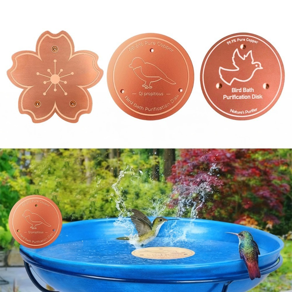 Copper Bird Bath Purification Plates 2 Pcs for Stable Rust Resistant Use