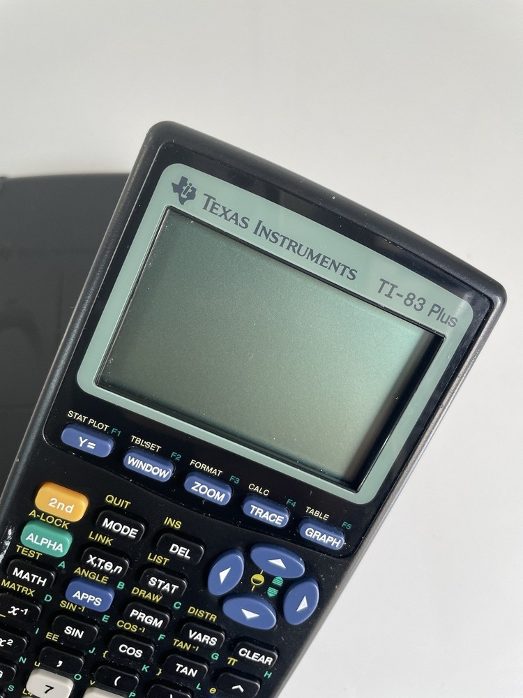 Texas Instruments TI-83 Plus Graphing Calculator with Cover - Tested & Working