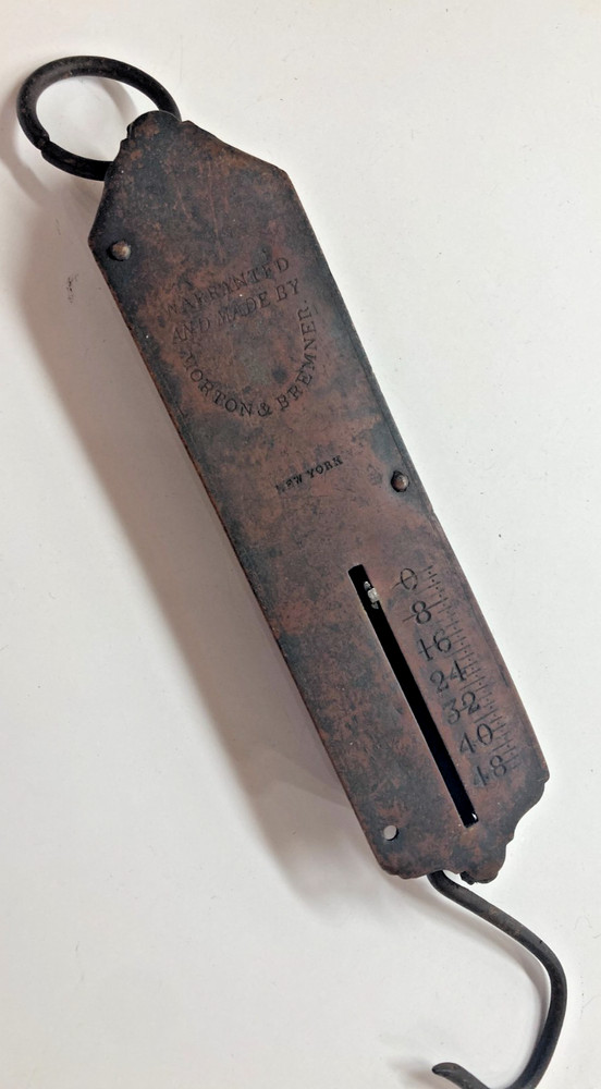 Rustic Antique Hanging Spring Scale Norton & Bremer New York