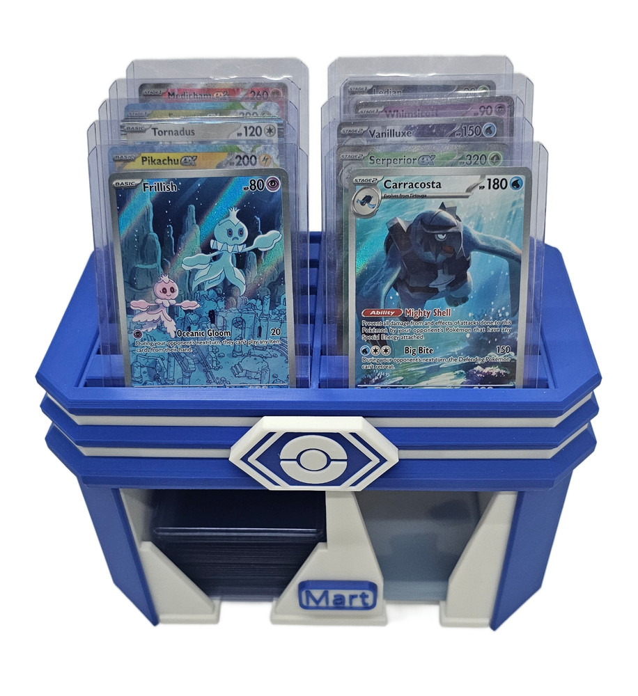 Pokemon Poke Mart Style Top Loader & Sleeves Holder Multi-Colored