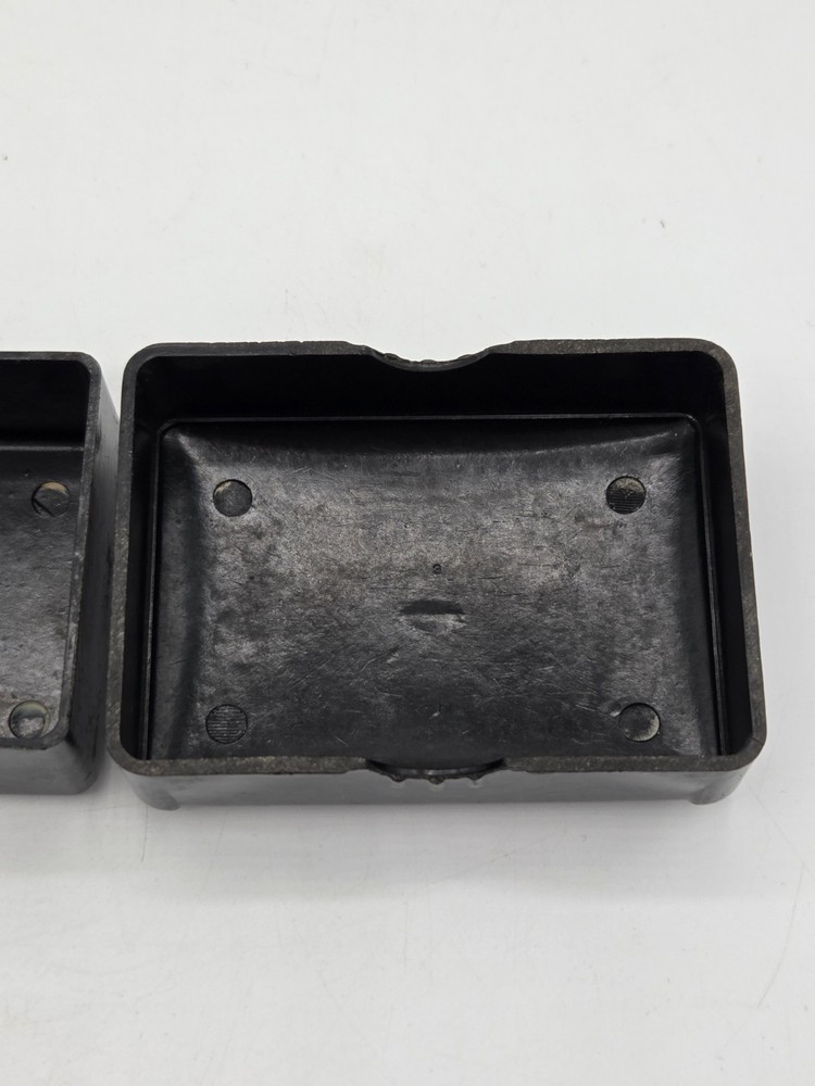 VTG Black Bakelite Travel Soap Dish