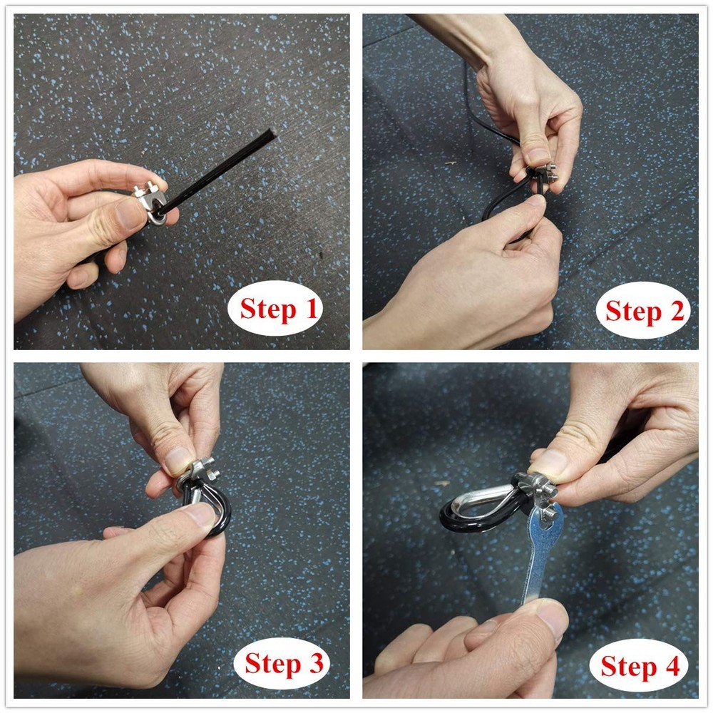 Gym Machine Accessories for 5mm cable, 17pcs set (for M5 cable)