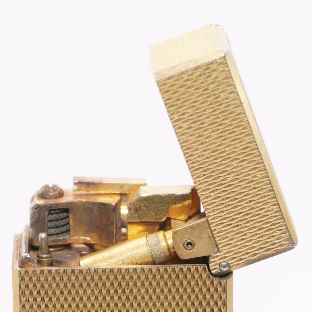 Dunhill Lighter Brown Shell gold Barry Pattern_Ultrasonically cleaned_Working