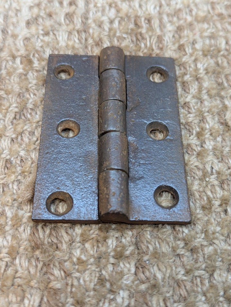 2 1/8" x 3" Antique Cast Iron Butt Hinge Door Hardware
