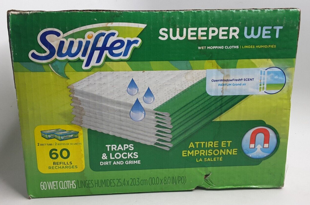 Swiffer Sweeper Wet Pad Refills Open Window Fresh Scent 60 Count