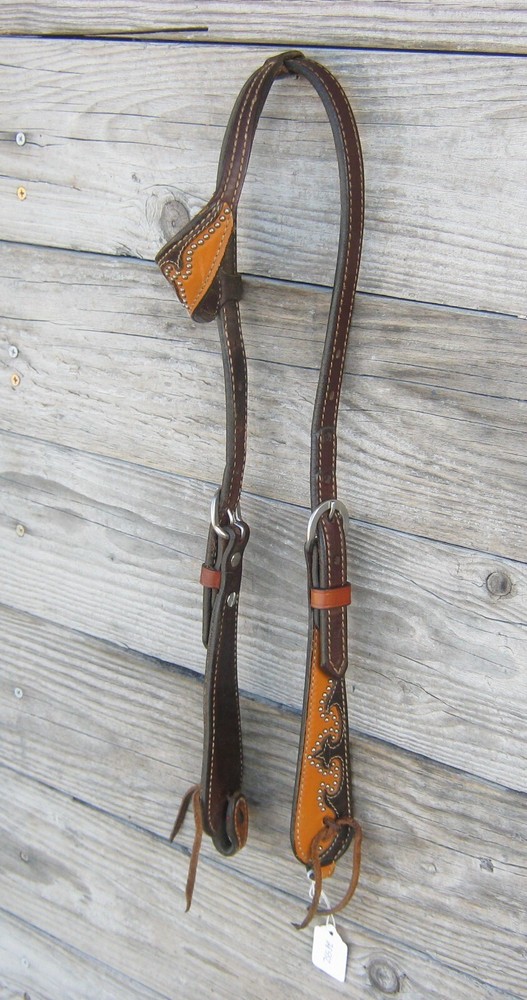 Weaver Leather Two Tone Spot One Ear Headstall 28552