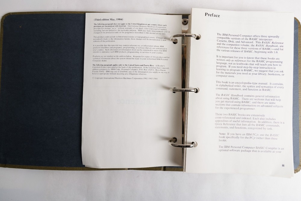 IBM 3.0 Basic Vintage Computer Hardware Reference Library