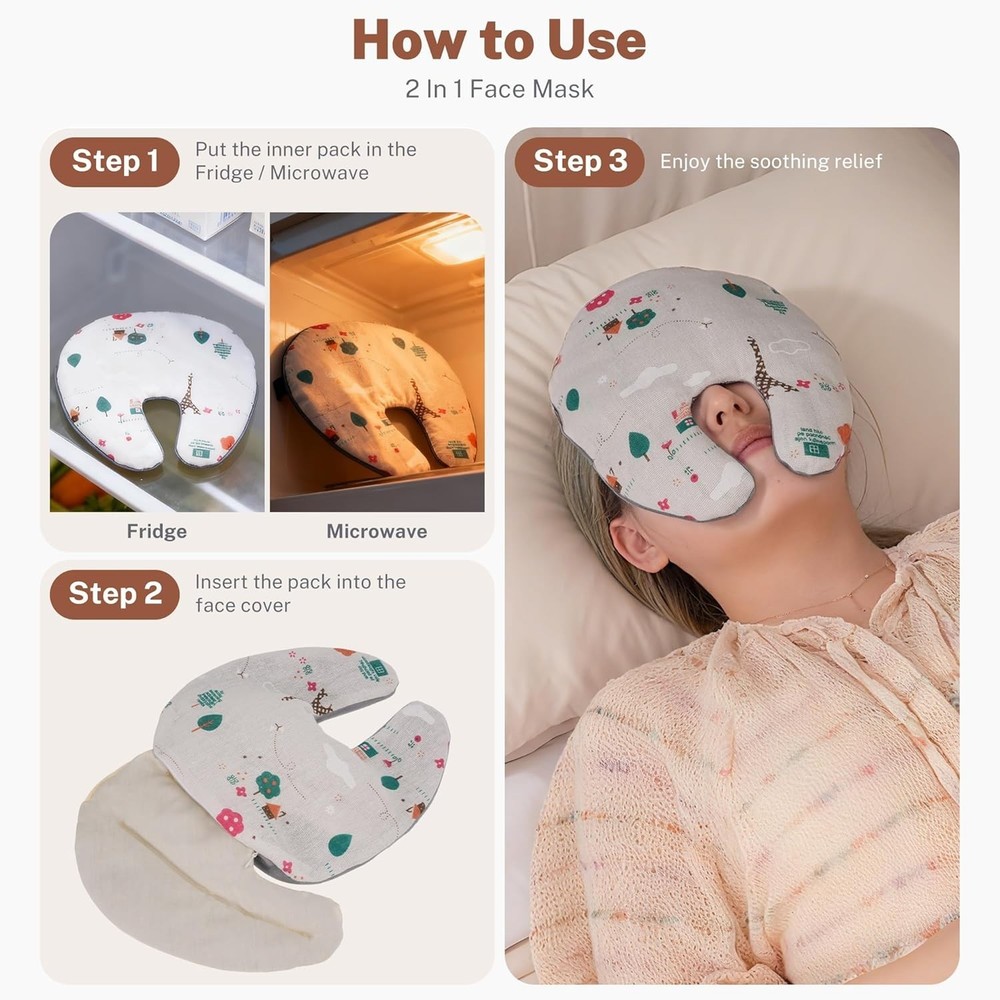 Heated Face Mask Microwave Sinus Headache Relief