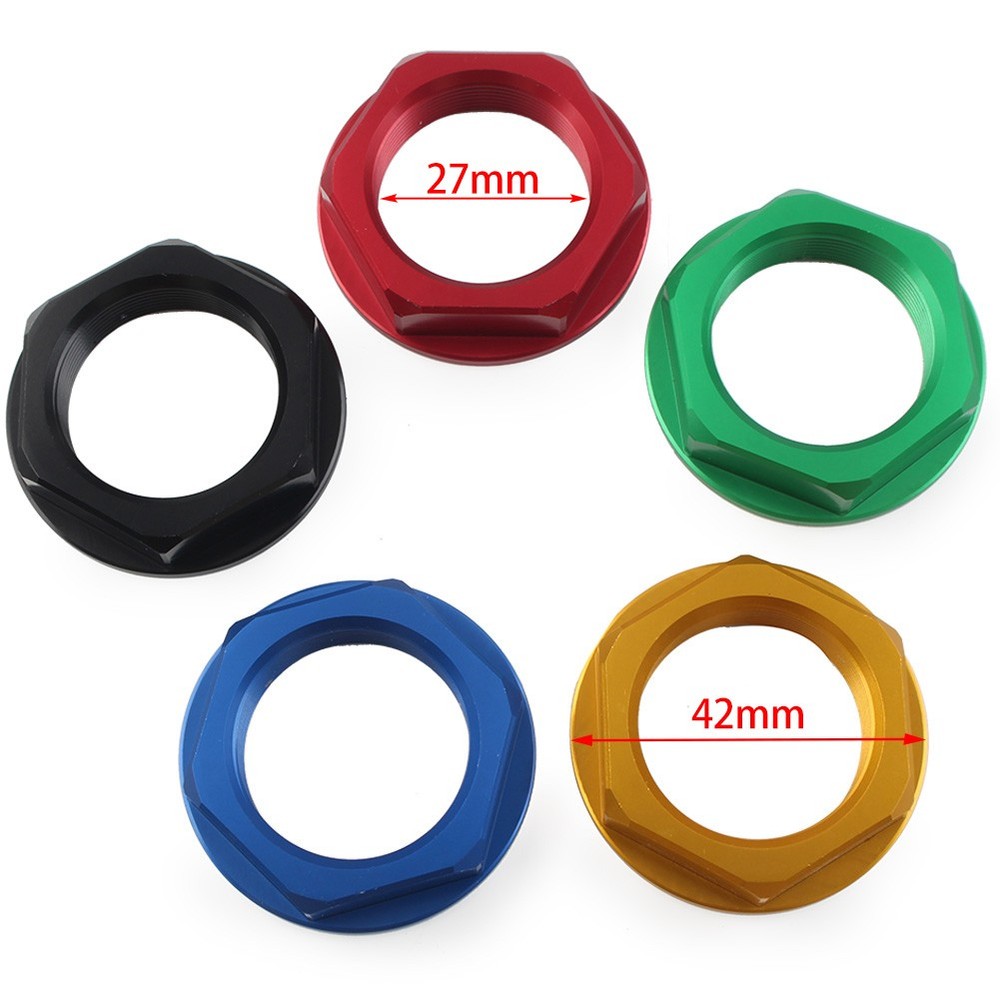 Motorcycle Universal Triple Tree Stem Yoke Center Hole Nut CNC Black