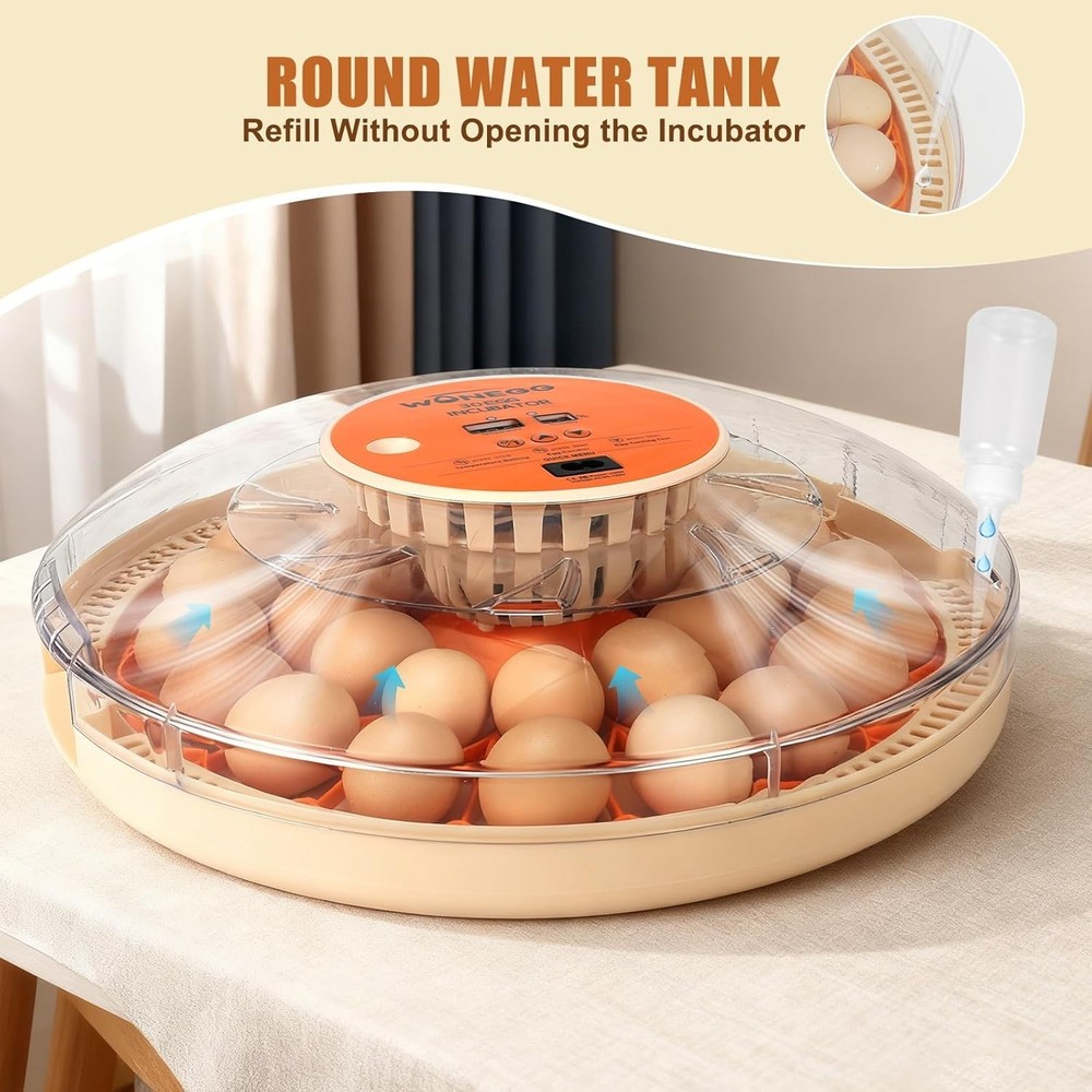 30 Egg Incubator with Humidity Display Egg Candler Automatic Egg Turne