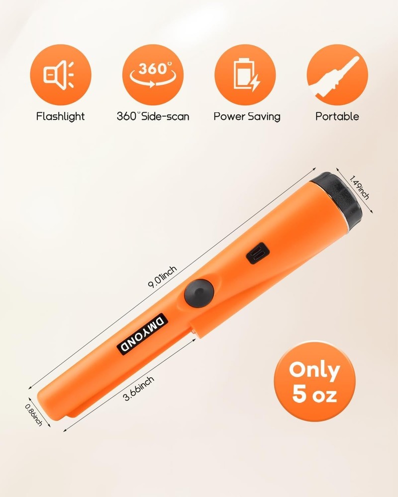 Dmyond Metal Detector Pinpointer - Professional Waterproof Handheld Pin Pointer